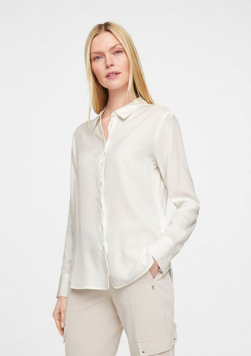 Lyocell blouse with a scalloped hem from comma