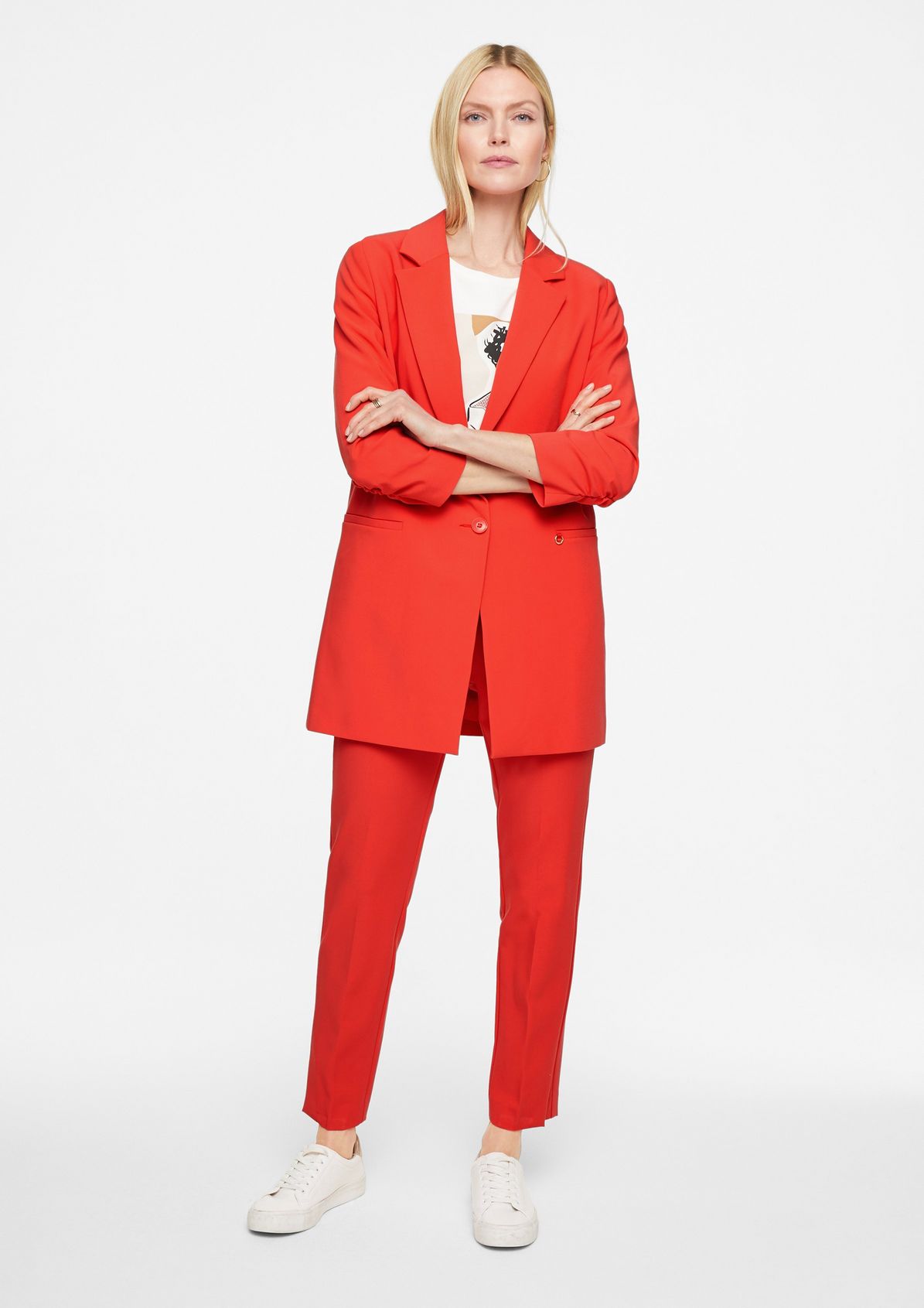 Regular Fit: ankle-length trousers with slits from comma