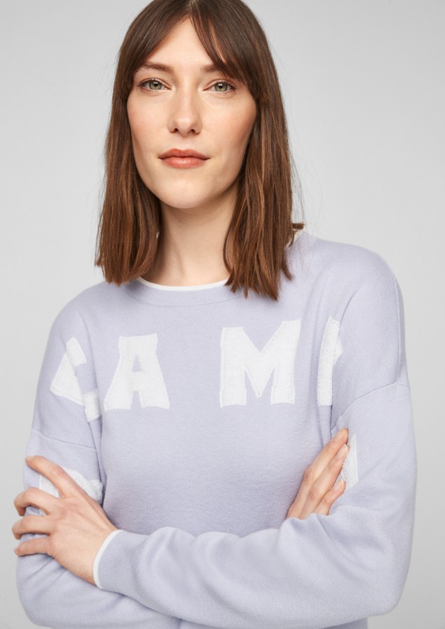Women Jumpers & sweatshirts | Jacquard jumper with lettering - QO80288