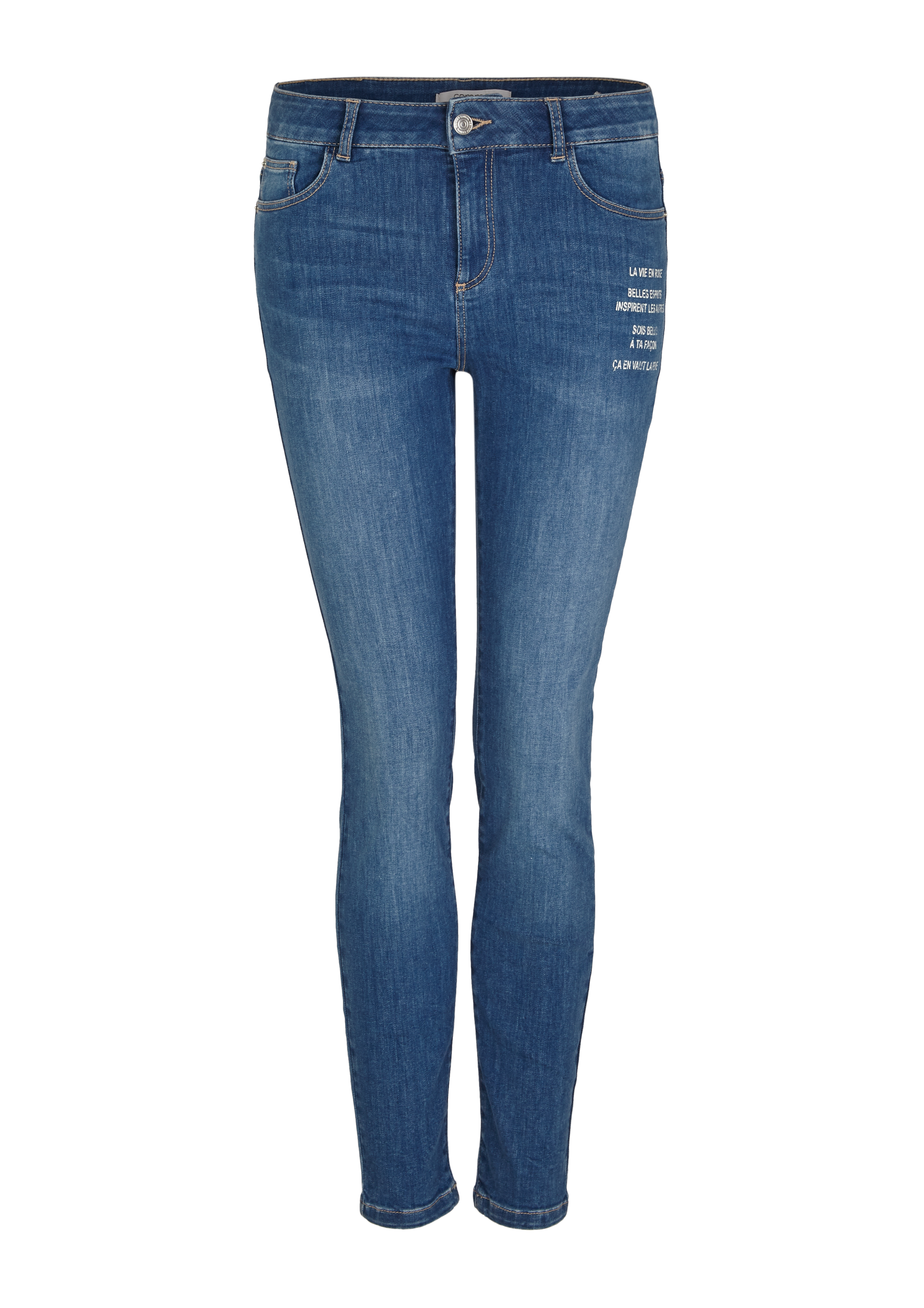 Artikel klicken und genauer betrachten! - Skinny Fit: Jeans mit Artwork #todayfortomorrow | im Online Shop kaufen