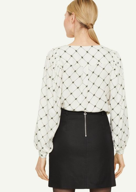 Printed blouse with wide sleeves from comma