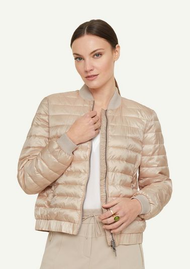 Quilted jacket in a metallic look from comma