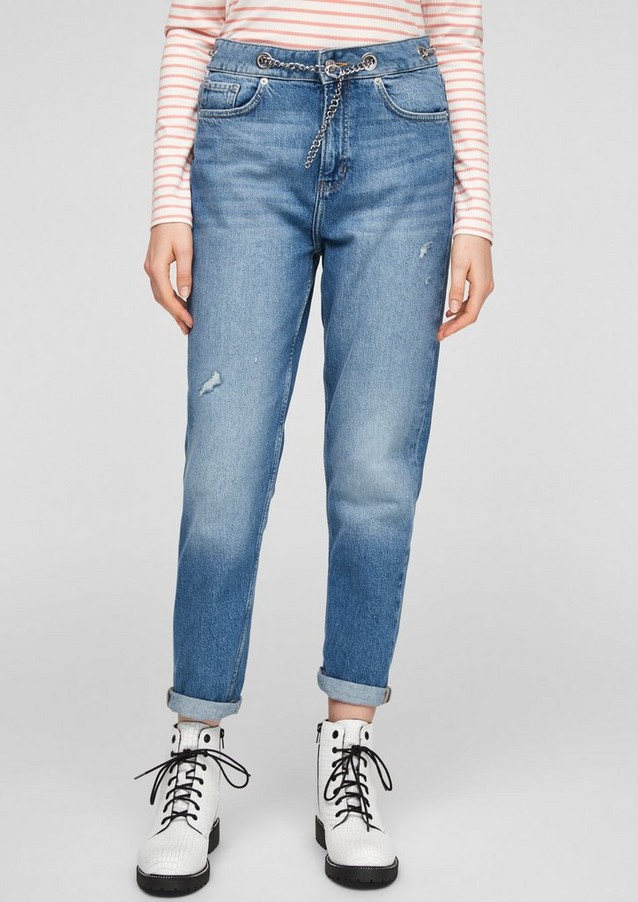 Femmes Jeans | Jean Relaxed Fit : jean à ceinture chaîne - UL11552
