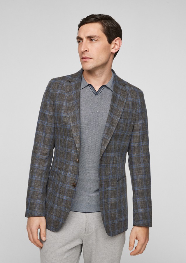 Men Tailored jackets & waistcoats | Slim Fit: linen blend sports jacket - KG98738