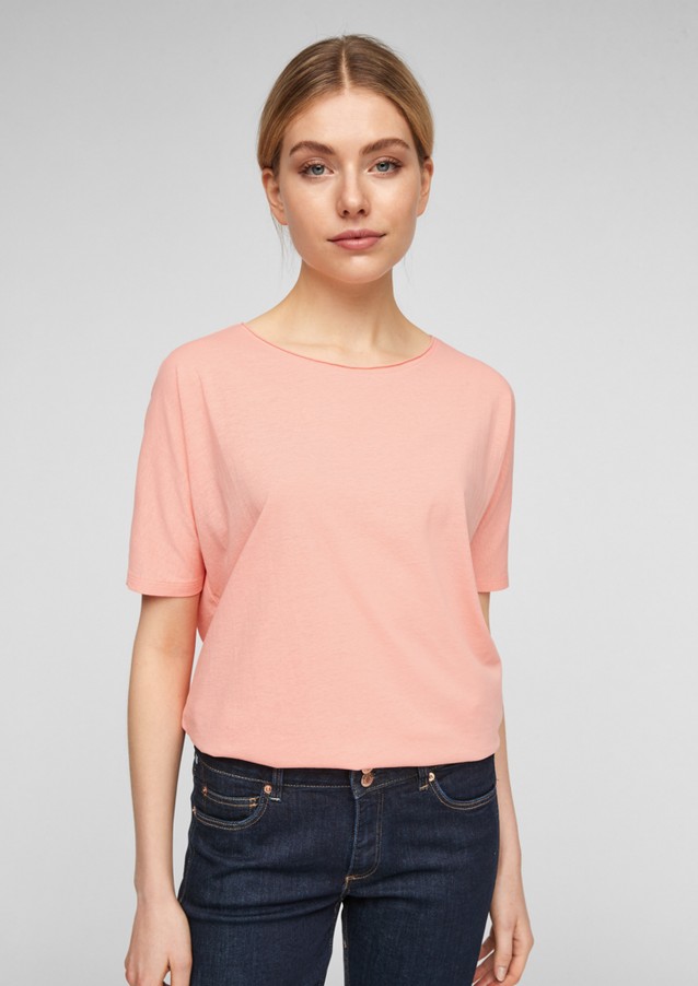 Damen Shirts & Tops | Jerseyshirt mit Rollsaum-Ausschnitt - LP35195