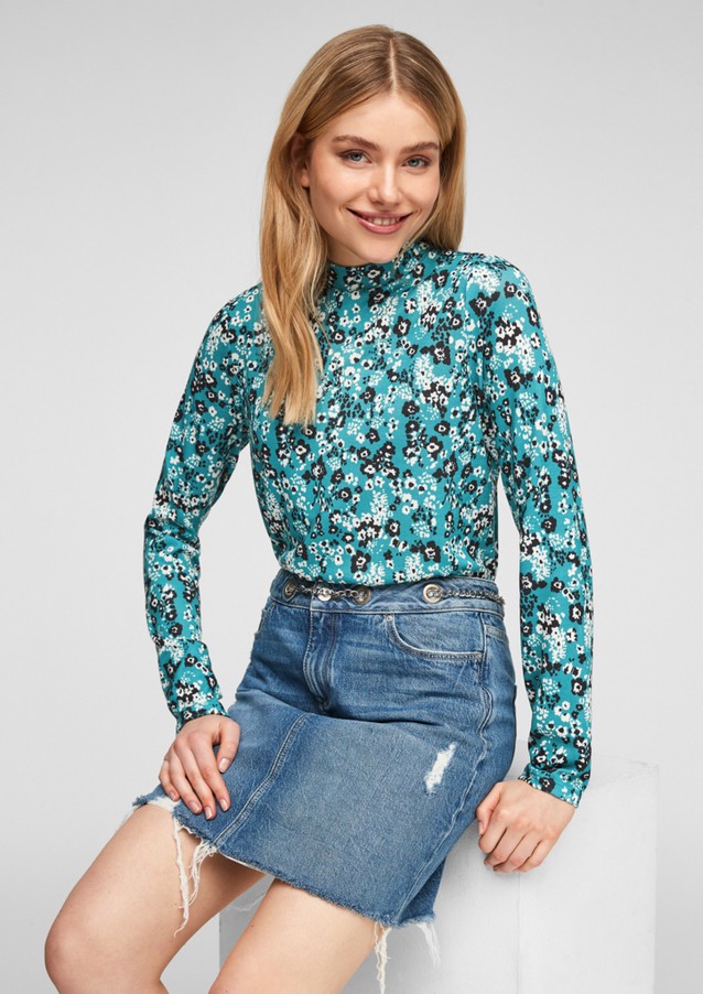Damen Shirts & Tops | Langarmshirt mit Blumenmuster - LE46327