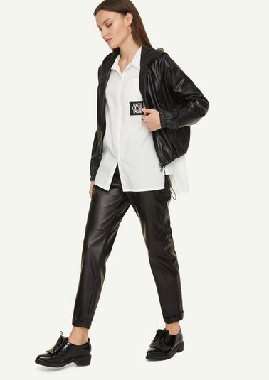 Regular Fit: faux leather trousers from comma