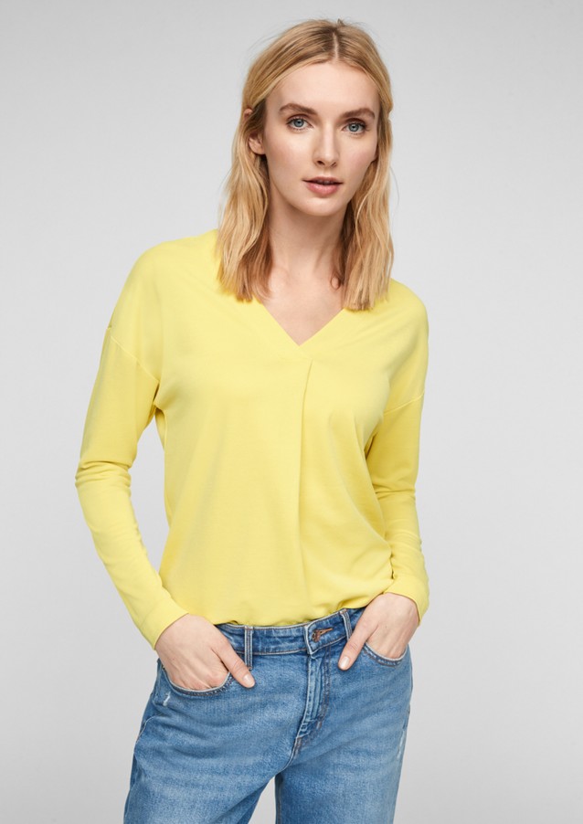 Damen Shirts & Tops | Longsleeve mit Piqué-Struktur - UJ63369
