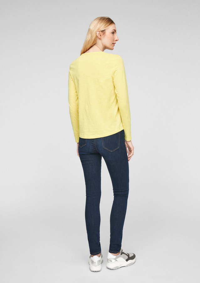 Damen Shirts & Tops | Longsleeve mit Slub Yarn-Struktur - UV09684