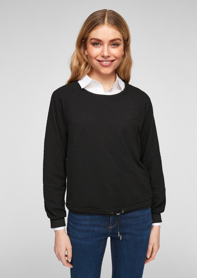 Damen Pullover & Sweatshirts | Strukturiertes Shirt mit Elastikbund - HQ05212