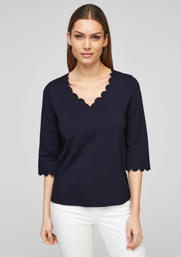 Damen Shirts & Tops | Interlockshirt mit Muschelsaum - BU72369