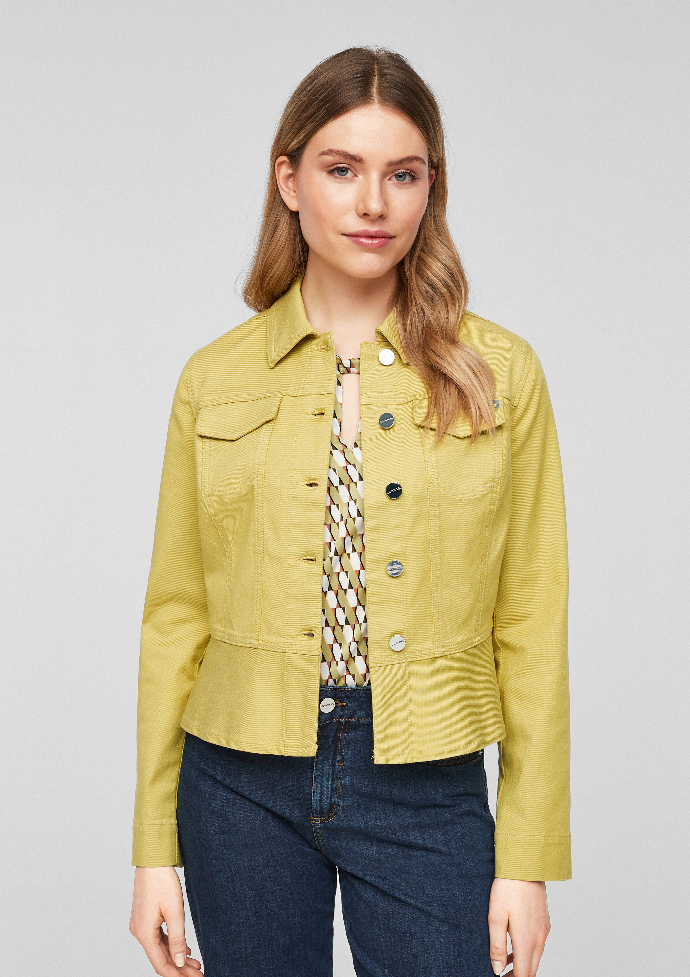 comma Coloured denim jacket in blended 