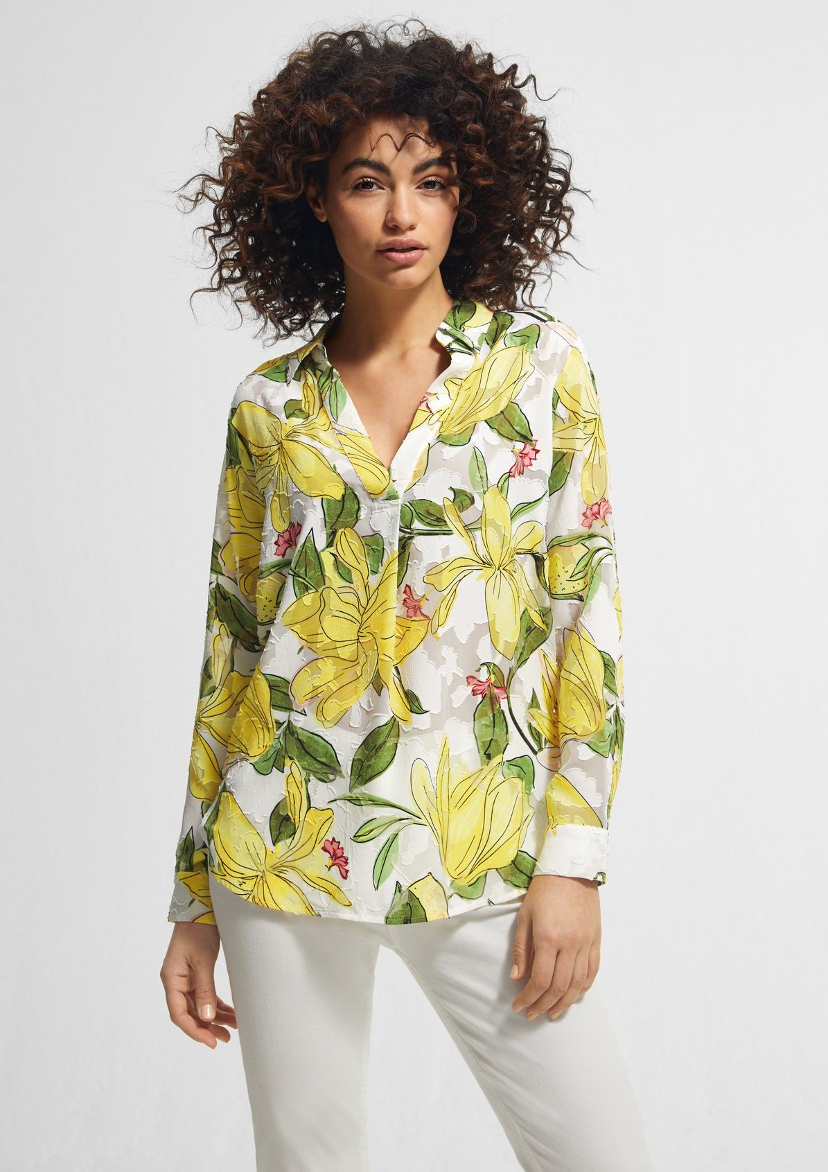 Floral blouse in a loose fit from comma