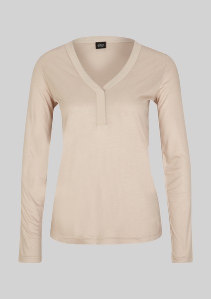 Damen Shirts & Tops | Langarmshirt mit Schmuck-Detail - ZM38974