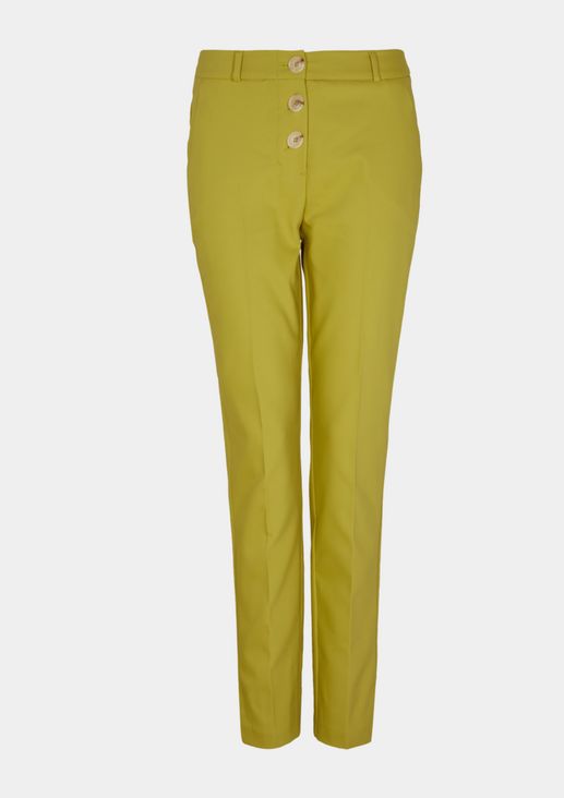 Chinos with horn-look buttons from comma