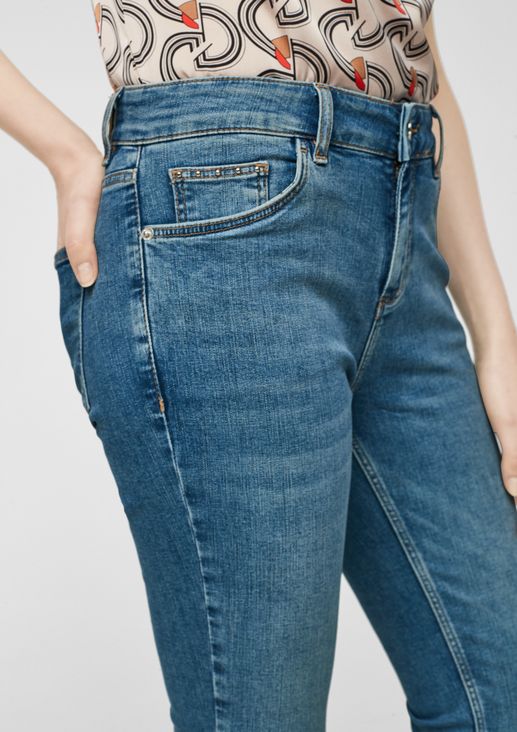 Skinny Fit: stretch jeans with studs from comma
