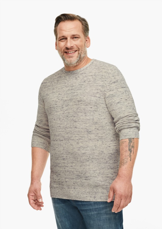 Men Big Sizes | Textured knit jumper - AA05604