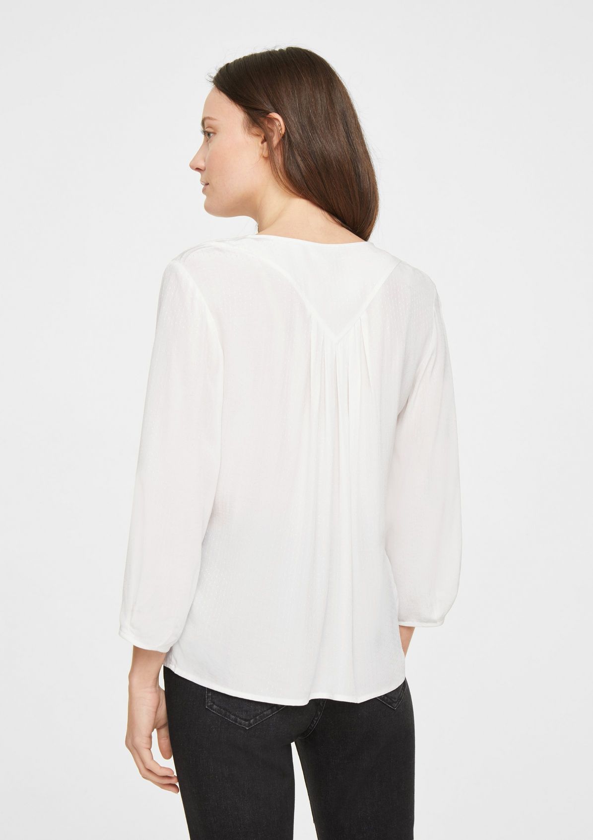 3/4 sleeve blouse with a decorative button placket from comma
