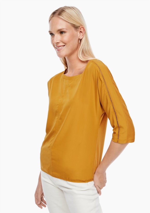 Damen Shirts & Tops | Fabricmix-Shirt mit Häkelspitze - HW44266