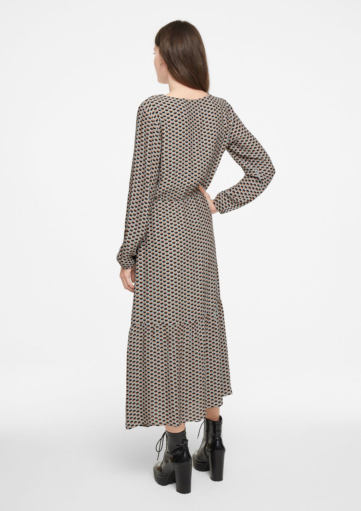 Midi dress with an all-over print from comma