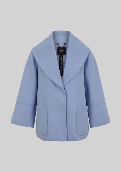 Women Jackets | Wool blend jacket with a turn-down collar - HE43649
