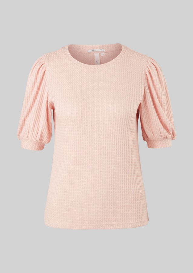 Damen Shirts & Tops | Strukturiertes Shirt mit Puffärmeln - FU83240