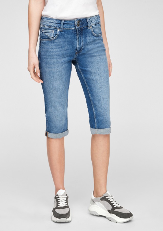 Femmes Jeans | Slim Fit : corsaire en jean délavé - BT74440