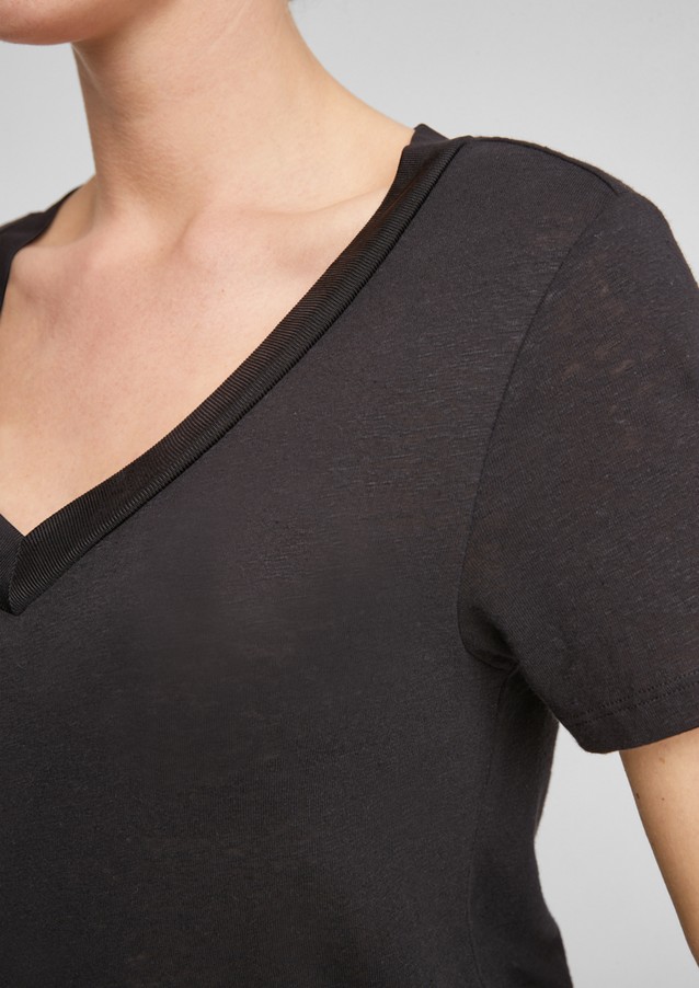 Damen Shirts & Tops | Jerseyshirt aus Leinenmix - HJ70922