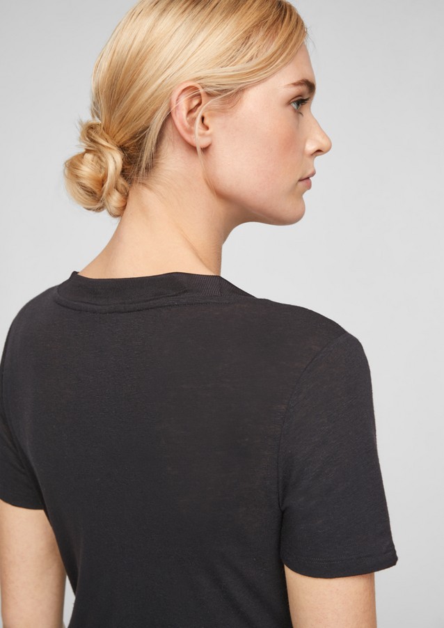 Femmes Shirts & tops | T-shirt en jersey de lin mélangé - XL50954
