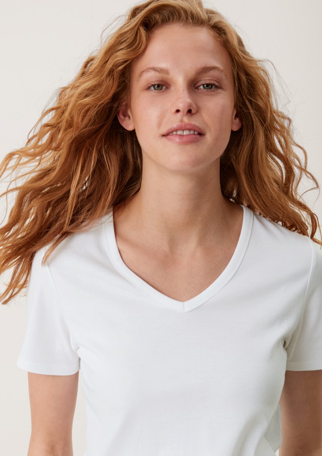 Damen Shirts & Tops | T-Shirt aus Baumwolle - BD74823