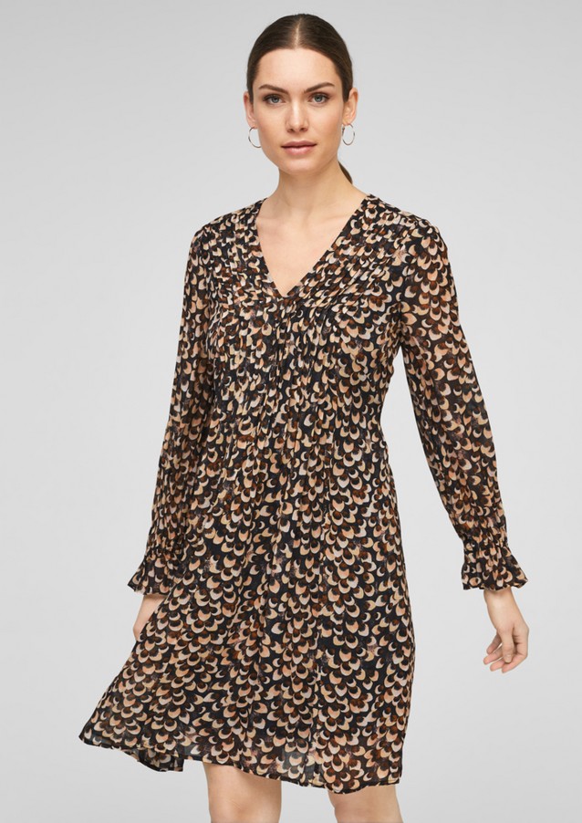 Damen Kleider | Chiffon-Kleid mit Musterprint - FL03421