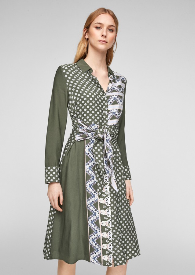 Damen Kleider | Viskosekleid mit Binde-Detail - DK63943