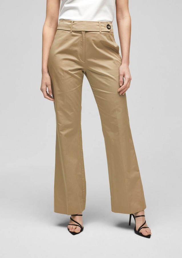Femmes Pantalons | Regular : pantalon en satin de coton - FT56361