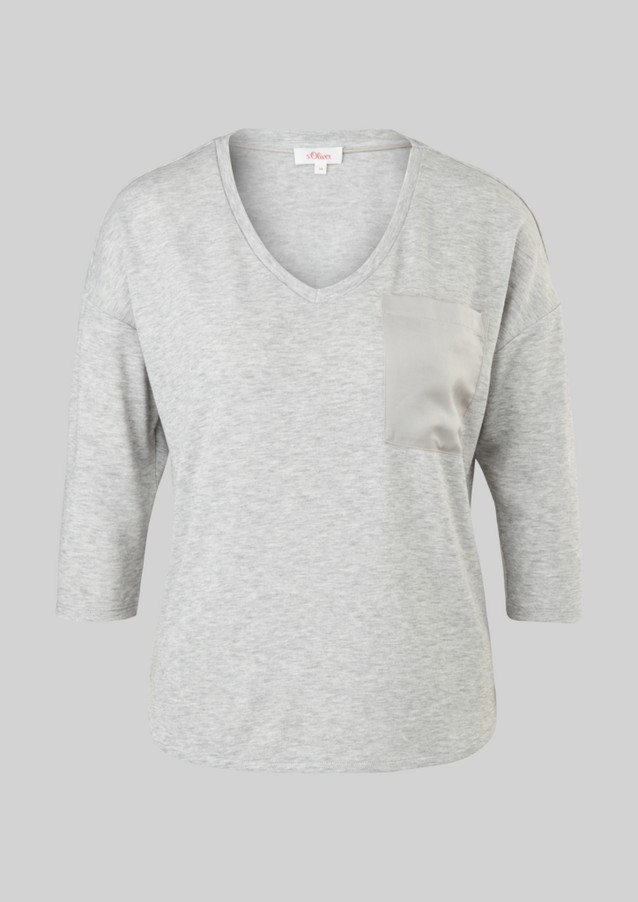 Femmes Shirts & tops | Haut en jersey munie d'une poche en satin - NH16904