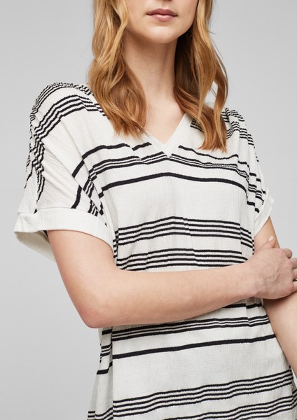 Damen Shirts & Tops | Streifenshirt mit V-Ausschnitt - IS29675