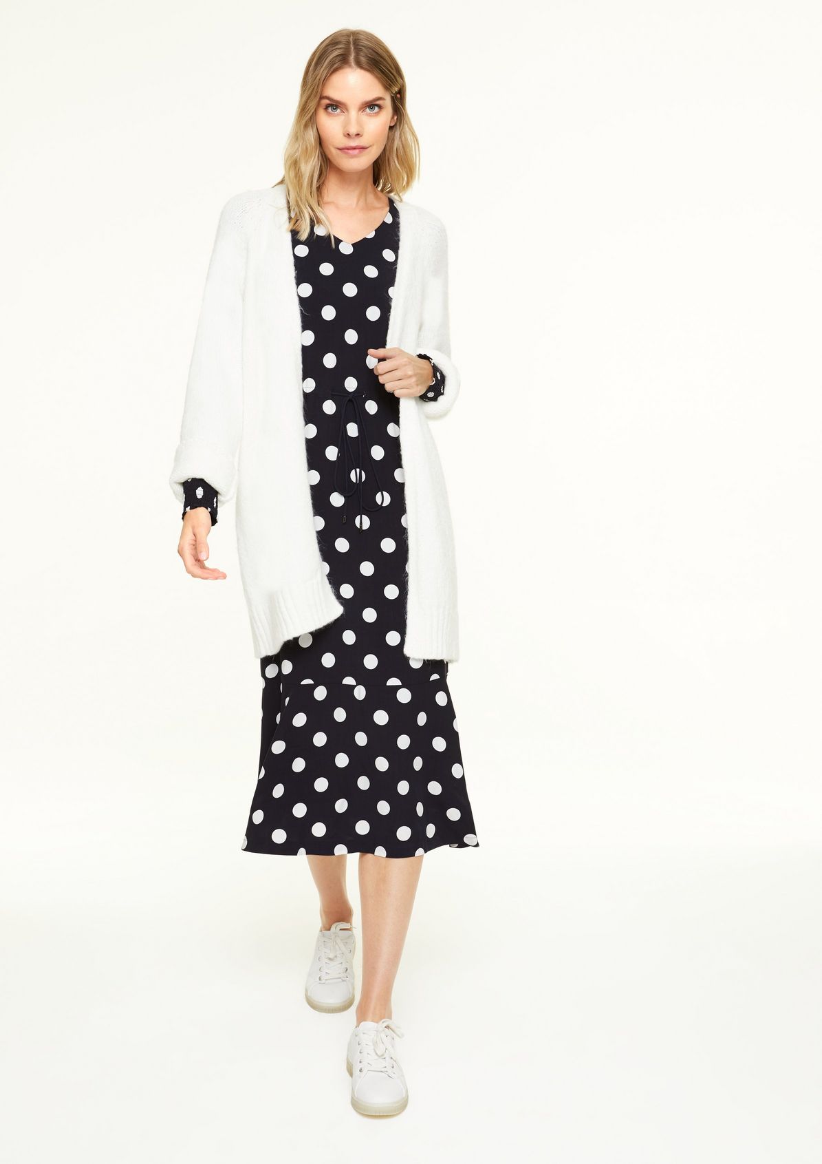 Viscose dress with polka dot print from comma