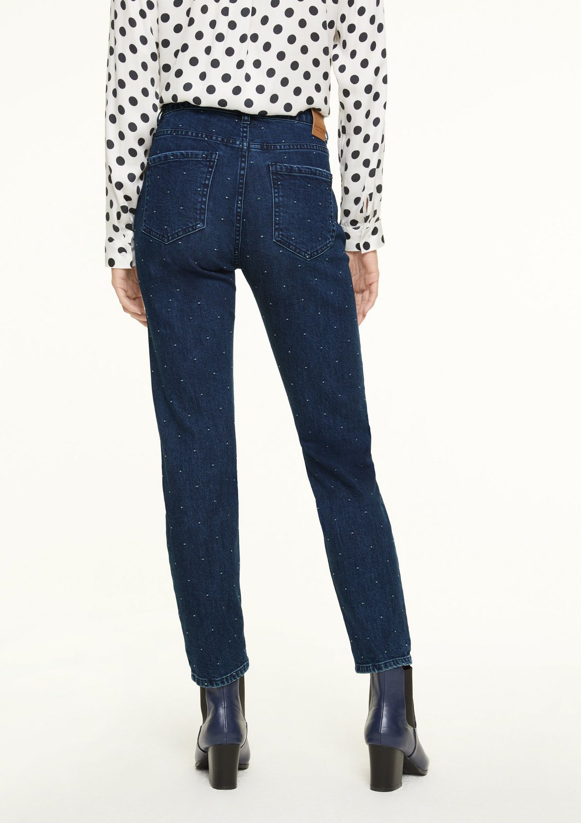 Slim fit: Jeans with polka dot appliqué from comma