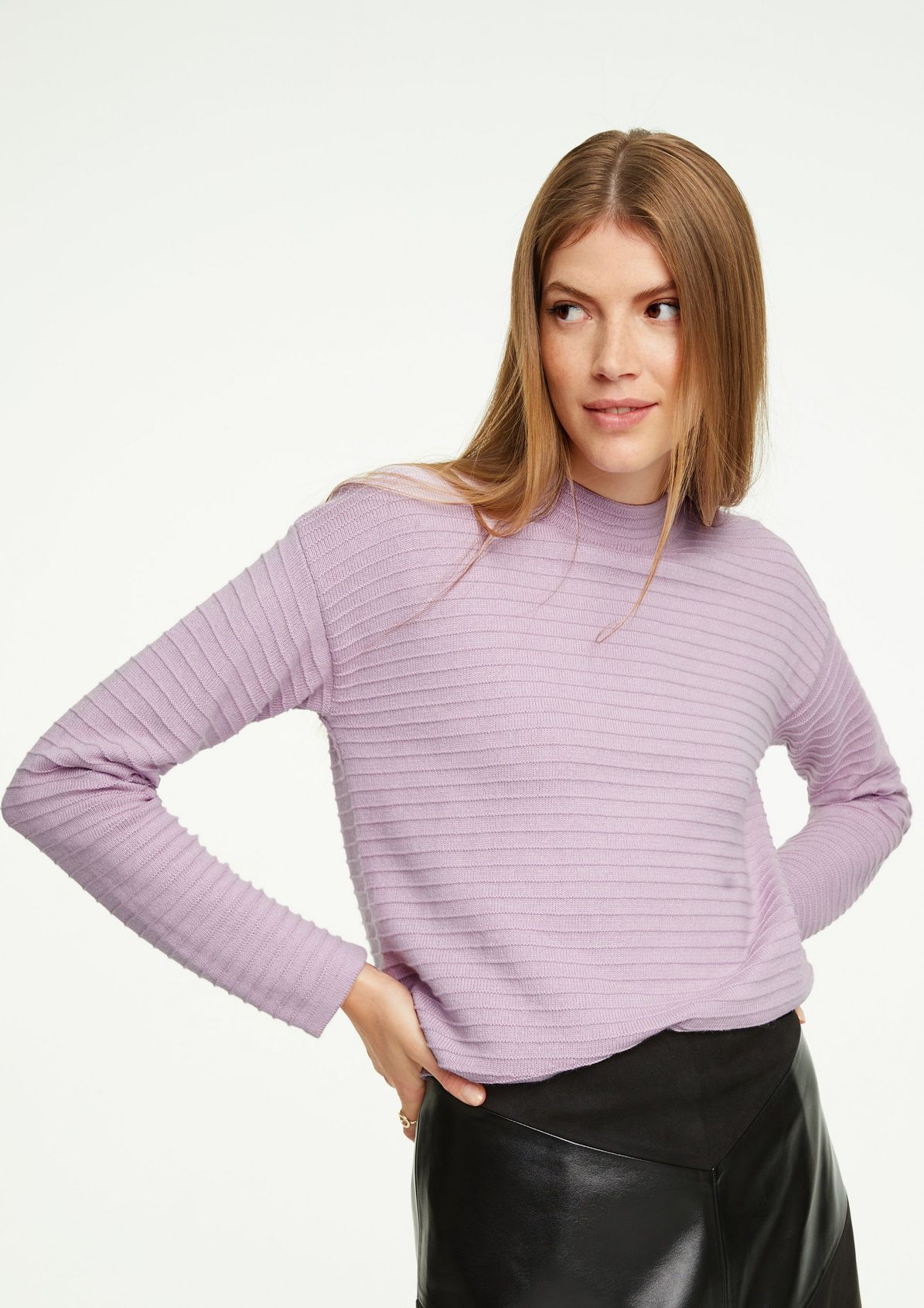 Blended wool jumper with texture from comma