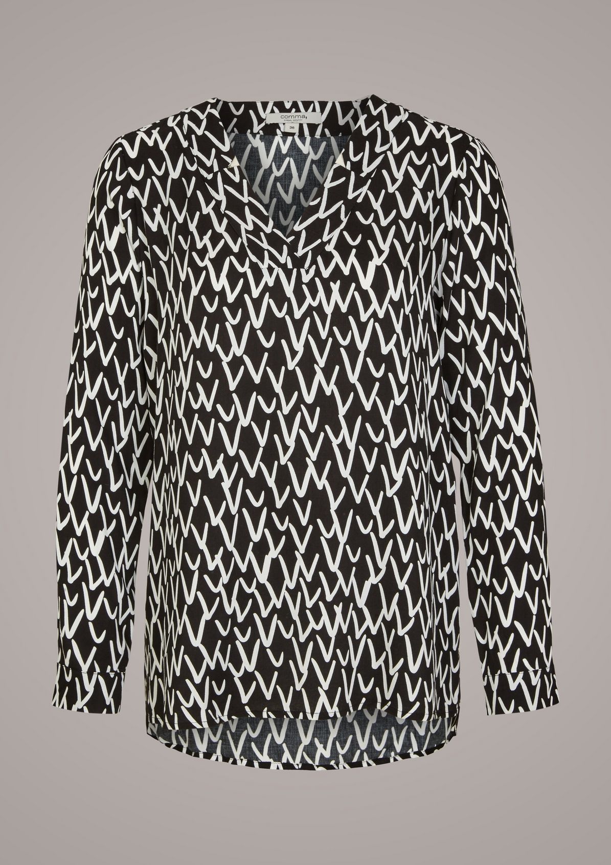 Long sleeve blouse with an all-over print from comma