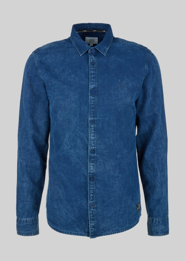 Hommes Chemises | Extra Slim : chemise en coton à effet délavé - UM99210