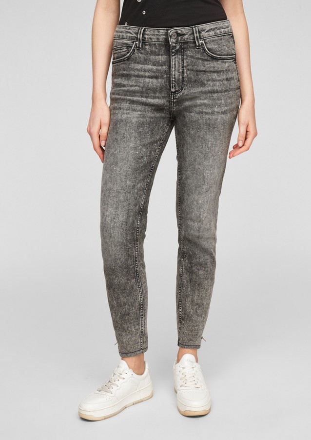 Femmes Jeans | Skinny Fit : Jean délavé de longueur 7/8 - QW07438