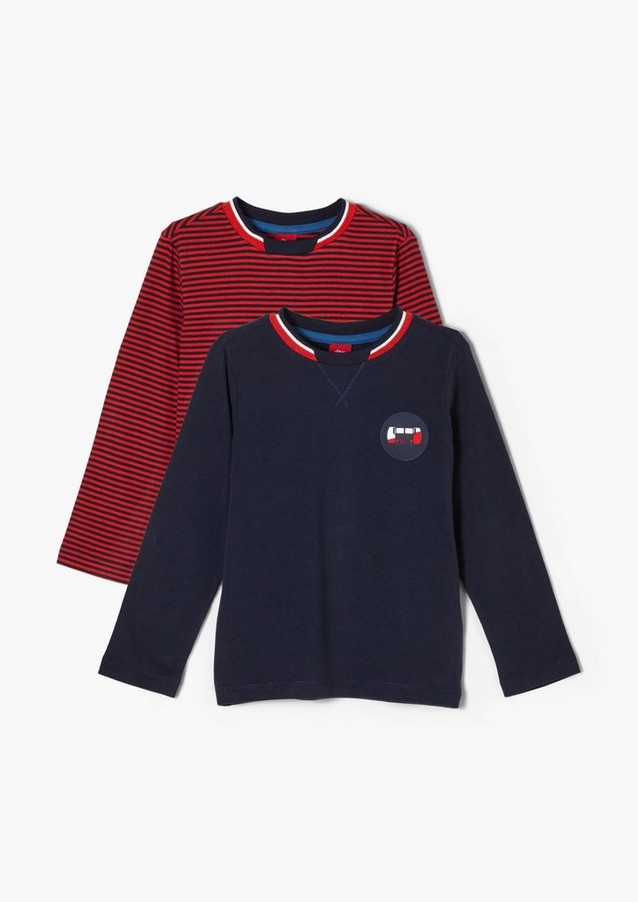 Junior Kids (sizes 92-140) | Double pack of long sleeve jersey tops - SH05414