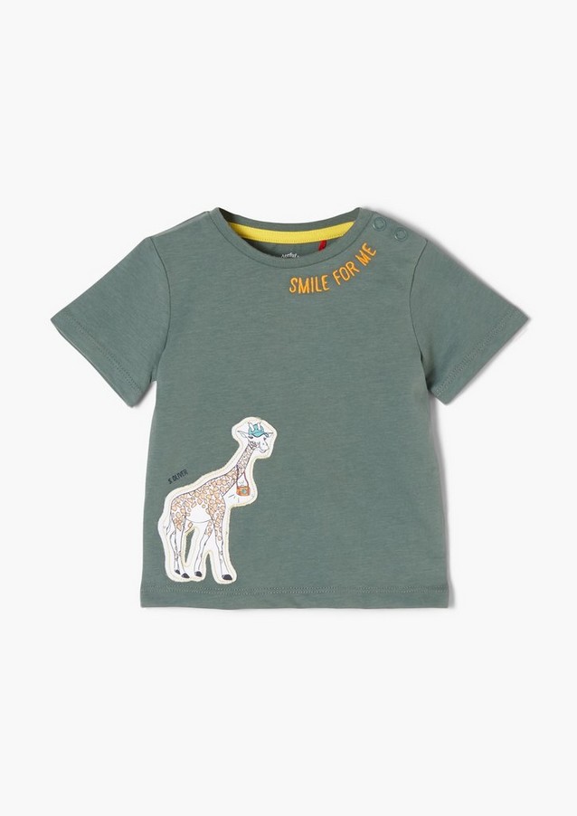 Junior Boys (sizes 50-92) | T-shirt with giraffe appliqué - MO33772
