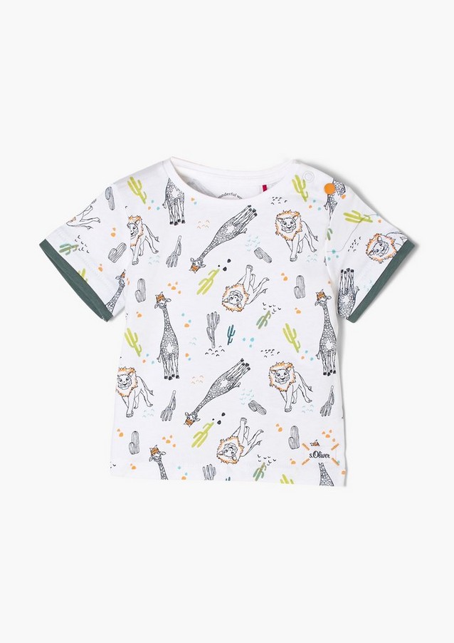 Junior Boys (sizes 50-92) | Jersey T-shirt with animal print - PT29335
