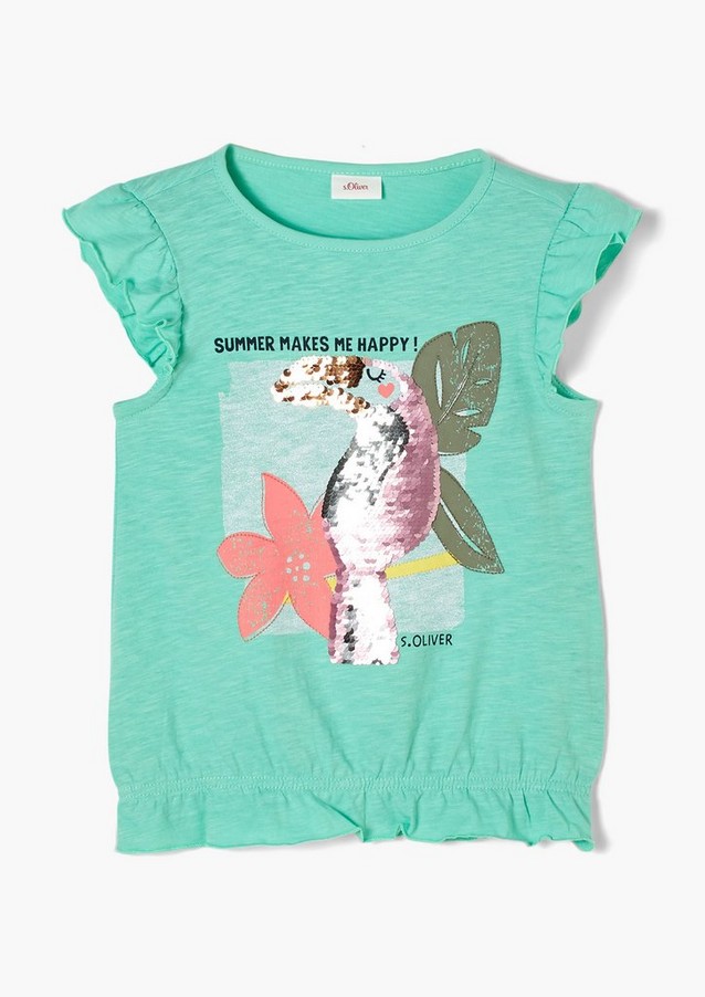 Junior Kids (sizes 92-140) | T-shirt with reversible sequins - YU99576