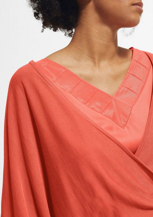 Lightweight poncho with a wrap-over effect from comma