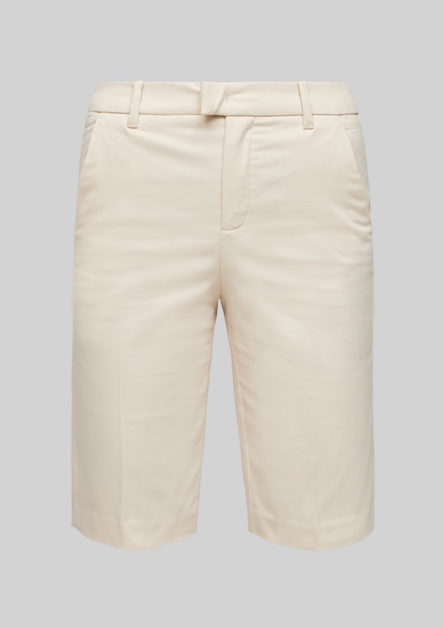 Femmes Pantalons | Regular Fit : Bermuda à plis de repassage permanents - PZ79021
