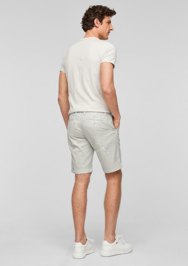 Men Bermuda Shorts | Regular Fit: linen blend Bermudas - HE05183