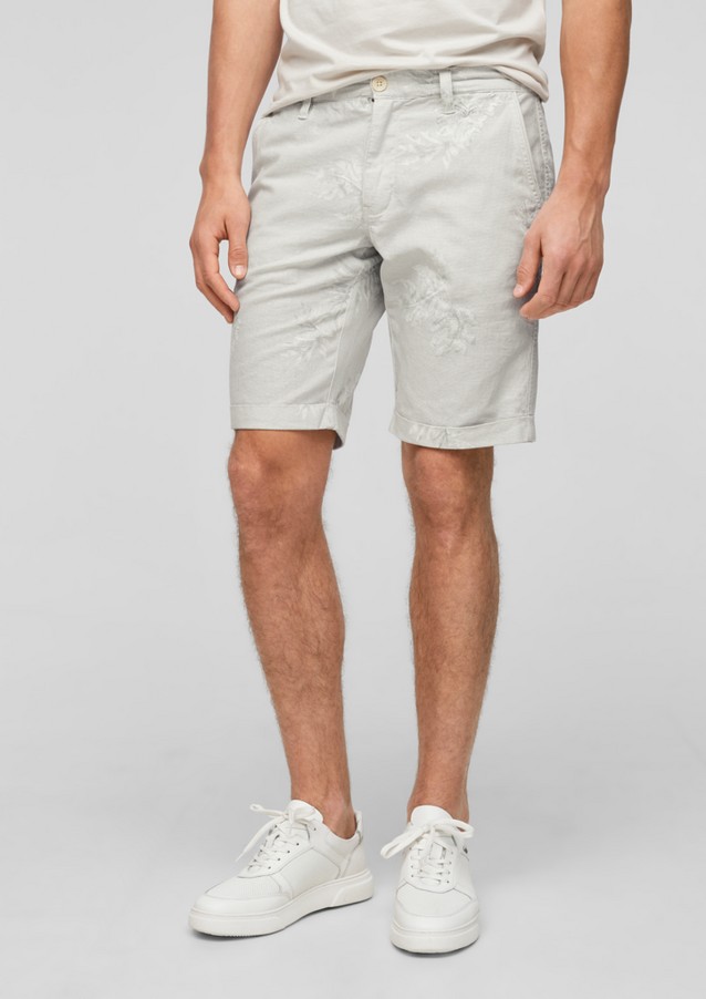 Men Bermuda Shorts | Regular Fit: linen blend Bermudas - HE05183