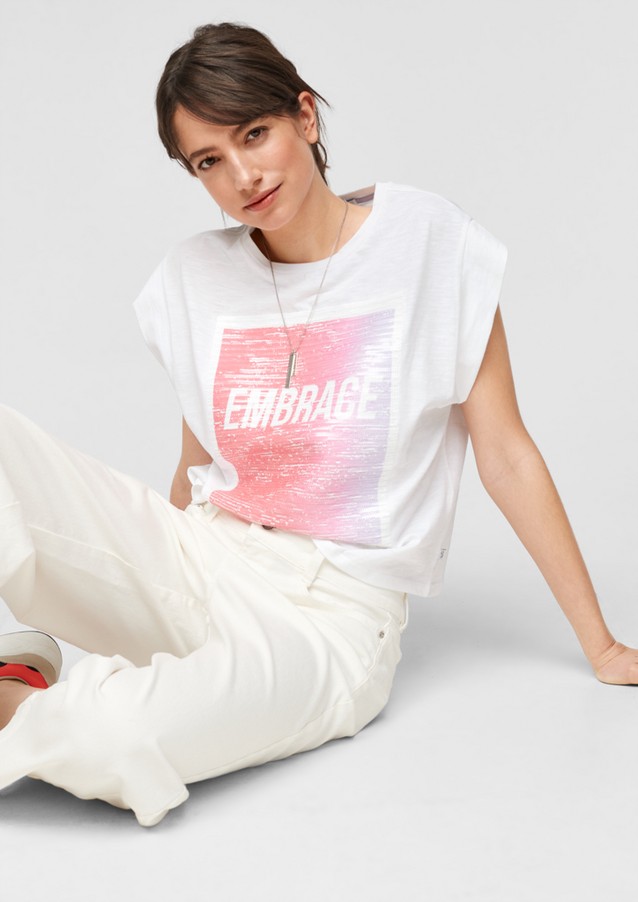 Damen Shirts & Tops | Lockeres T-Shirt mit Pailletten - TR62842